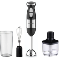 Blender de mana multifunctional cu doua trepte de viteza si doua lame din otel inoxidabil functie de mixare tocator 500W - 1