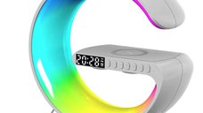 Boxa bluetooth 4A PRO cu Statie incarcare wireless 4 in 1 si lampa RGB