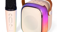 Boxa bluetooth cu microfon wireless KP K01 cu lumini RGB efecte vocale