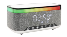 Boxa Bluetooth KP 559 3 in 1 cu incarcator wireless ceas si iluminare LED 10W