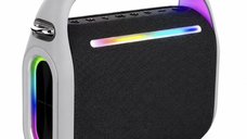 Boxa portabila Bluetooth OKOP KP-8003 cu 120W, lumini RGB si multiple optiuni de redare