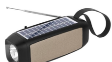 Boxa portabila bluetooth USB functie radio si lanterna cu incarcare solara