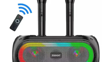 Boxa portabila bluetooth ZQS 4247 karaoke cu 2 microfoane
