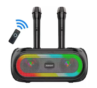 Boxa portabila bluetooth ZQS 4247 karaoke cu 2 microfoane - 1