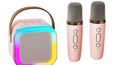 Boxa portabila karaoke K12 cu 2 microfoane incluse