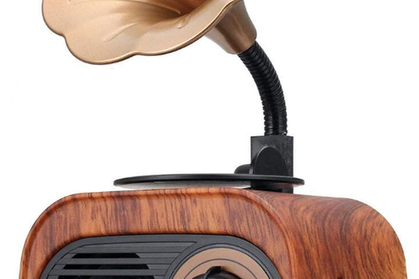 Boxa Portabila Retro Conectare Bluetooth cu USB/TF Baterie 1200 MAh Maro