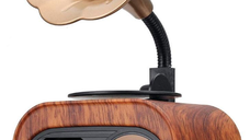 Boxa Portabila Retro Conectare Bluetooth cu USB/TF Baterie 1200 MAh Maro