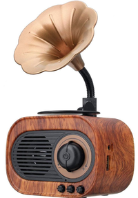 Boxa Portabila Retro Conectare Bluetooth cu USB/TF Baterie 1200 MAh Maro - 1