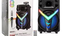 Boxa portabila tip troller ZQS 8158 Bluetooth Difuzor 8Inch 3000 mAh 20W Subwoofer Super Bass