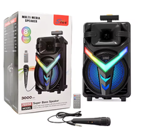 Boxa portabila tip troller ZQS 8158 Bluetooth Difuzor 8Inch 3000 mAh 20W Subwoofer Super Bass - 1