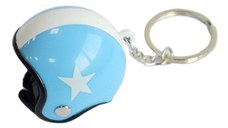 Breloc Chei Model Casca Moto Albastru