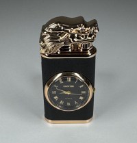 Bricheta cu Ceas si flacara dubla Dragon Negru - 1