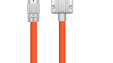 Cablu de date USB cu USB C 120W 6A 1m Portocaliu capete Metalice TYPE C