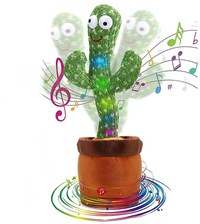 CACTUS dansator si vorbitor de plus cu LED-uri Colorate / Jucarie interactiva - 1