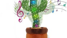CACTUS dansator si vorbitor de plus cu LED-uri Colorate / Jucarie interactiva