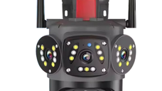 Camera de supraveghere 3 IN 1 M145 Tripla 6K cu 6 Megapixeli Wireless Rotire automata Inteligent tracking Supravegheaza 3 zone simultan