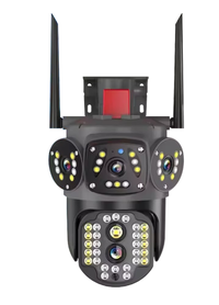 Camera de supraveghere 3 IN 1 M145 Tripla 6K cu 6 Megapixeli Wireless Rotire automata Inteligent tracking Supravegheaza 3 zone simultan - 1