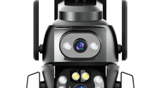 Camera de supraveghere Dubla PTZ 8MP 4K Q S800 cu Aplicatie GRI