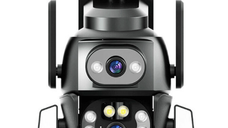 Camera de supraveghere Dubla PTZ 8MP 4K Q S800 cu Aplicatie GRI