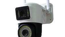 Camera de supraveghere IP 2 EYES VIEW 2 ECRANE in acelasi timp 5.0MPX rotire 360 ​​​​de grade vedere pe timp de noapte