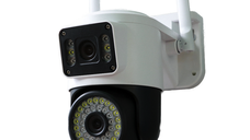 Camera de supraveghere IP 2 EYES VIEW 2 ECRANE in acelasi timp 5.0MPX rotire 360 ​​​​de grade vedere pe timp de noapte