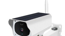 Camera de supraveghere IP Wireless de Exterior Full HD cu Panou Solar ALB
