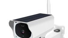 Camera de supraveghere IP Wireless de Exterior Full HD cu Panou Solar ALB