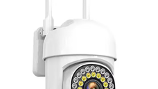 Camera de supraveghere WiFi 5MP Full HD pentru interior si exterior cu Night Vision si 2 antene