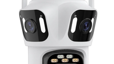 Camera Supraveghere WiFi BT Ultra HD 4 Lentile Unghi Larg Zoom 8X Night Vision Autotracking Audio Bidirectional