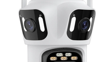 Camera Supraveghere WiFi BT Ultra HD 4 Lentile Unghi Larg Zoom 8X Night Vision Autotracking Audio Bidirectional