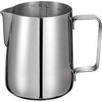Cana din inox cu gradatie pentru spumare cu maner 600 ml - 1