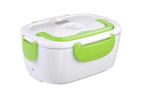 Caserola pentru mancare cu incalzire electrica 2 compartimente 12V verde - 1