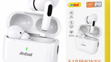 Casti Bluetooth TWS Andowl P9 cu Carcasa de Incarcare