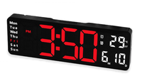 Ceas de perete / masa electronic RD A324 de 32cm afisaj rosu - 1