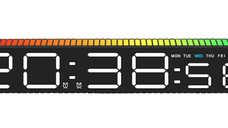 Ceas decorativ ecran LED RGB functie de captare a sunetului afisare ora alarma 3 niveluri de reglare a luminozitatii