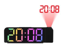 Ceas digital cu afisaj LED RD A395 cu funtie de alarma si intensitate reglabila proiector rotativ cu ora - 1