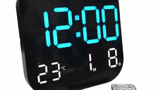 Ceas digital de perete 6650 calendar temperatura ora alarma cu telecomanda