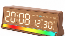 Ceas Digital LED 5536 cu Alarme si Iluminare RGB