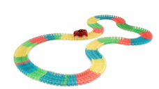 Circuitul Multicolor Magic Track cu o masinuta 220 piese fluorescent