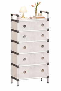 Comoda cu 5 sertare cadru metalic design modern organizator depozitare HY 7606 - 1