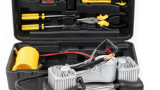 Compresor auto 12V cu trusa completa pentru pene si avarii