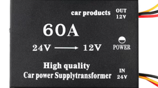 Convertor auto 60A tensiune 24v la 12v