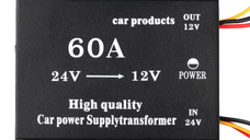 Convertor auto 60A tensiune 24v la 12v