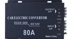 Convertor auto 80A tensiune 24v la 12v