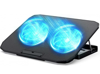 Cooler (racitor) laptop Q-SR03 silentios 13inch cu 2 ventilatoare USB negru - 1