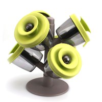 Copacel Spice Rack cu 6 recipiente pentru condimente + suport inclus - 1