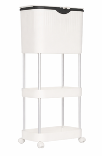 Cos de gunoi tip suport de depozitare cu roti din plastic 78.5 x 24 x 17cm - 1