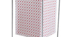 Cos pentru rufe Metalic-Textil 54 x 33 cm Multicolor