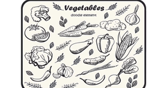 Covoras tip Scurgator vase 40x30cm alb cu model fund antiderapant pentru bucatarie