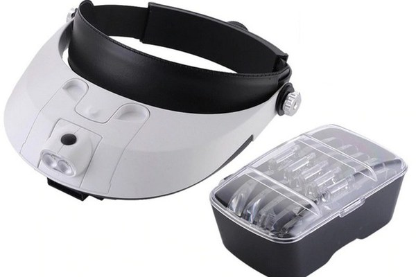 Cozoroc ALB cu lanterna si 5 tipuri de lupe MG81001-H